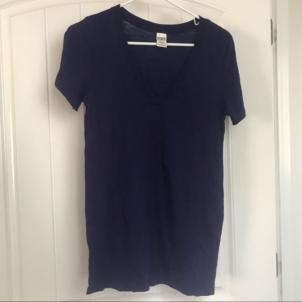 Dark blue plain T-shirt